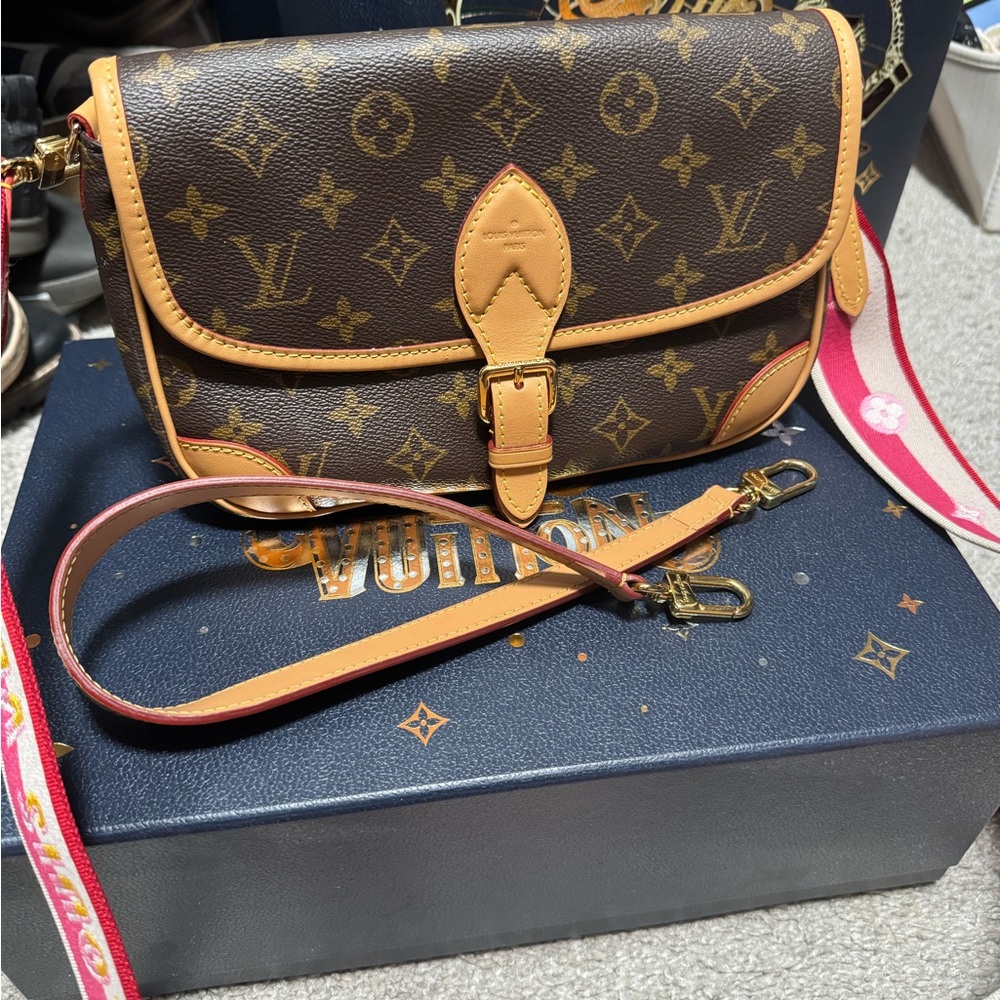 Louis Vuitton Diane Monogram Brown and Tan Crossbody Bag